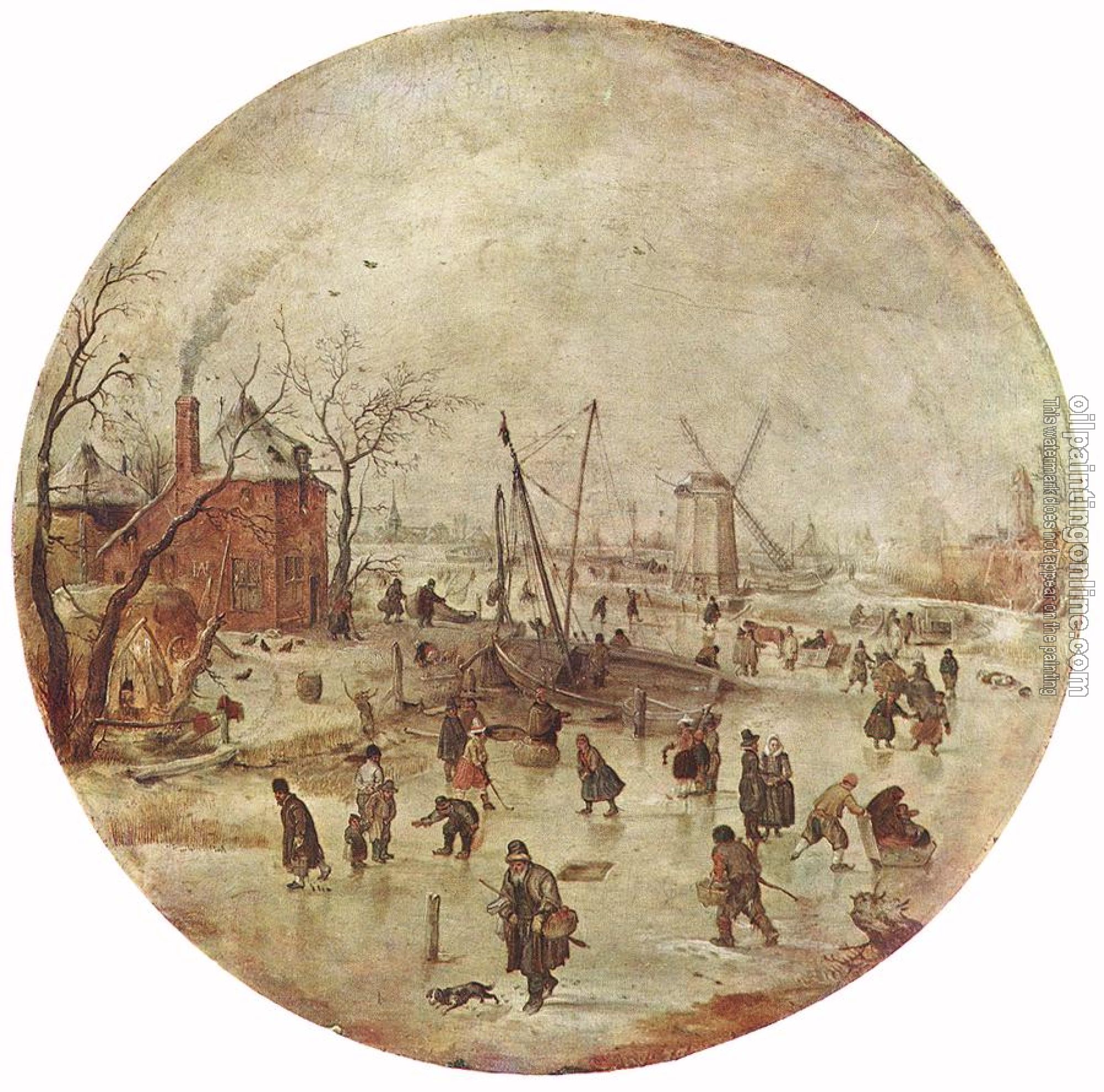 Avercamp, Hendrick - Winter Landscape With Skaters